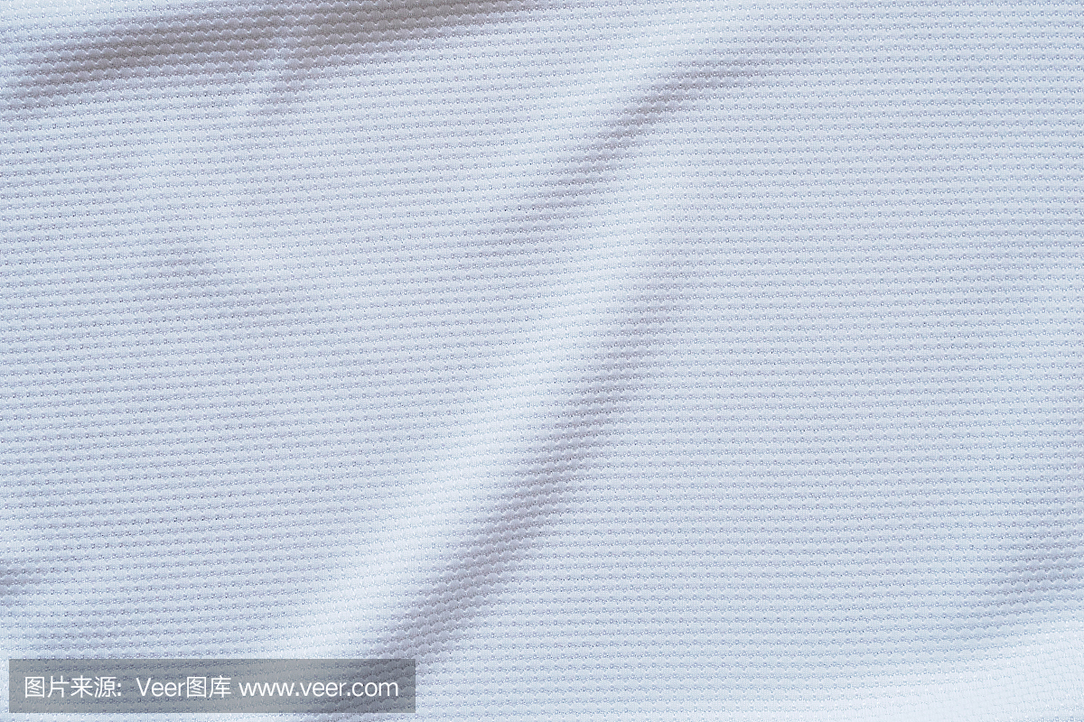 白色足球运动衫服装面料质地运动服背景